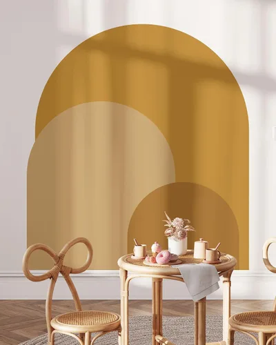 Miniatura 3 de Mostaza - Vinilo decorativo para pared, diseño de arco moderno para despegar y pegar, mural bohemio autoadhesivo extraíble, adhesivo para cabecero