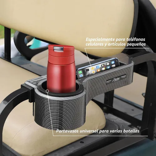 Miniatura 4 de Roykaw Reposabrazos de carrito de golf con soporte para tazas/reposabrazos de asiento trasero apto para EZGO/Club Car/Yamaha y la mayoría