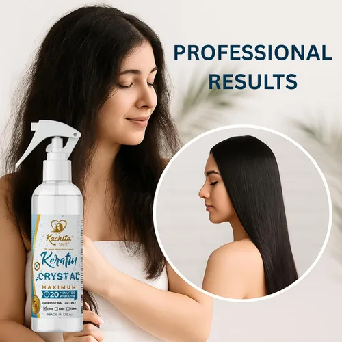Miniatura 5 de Kachita Spell Keratina Crystal Máximo Tratamiento de Alisado Express en Spray de Queratina para el Cabello, 20 Minutos para Peinados Duraderos, Uso