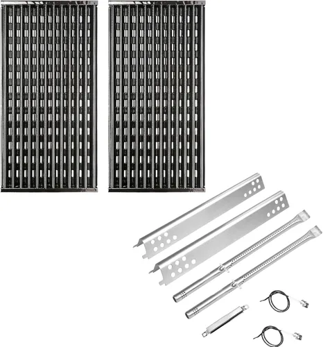 Uniflasy Rejillas de cocción y placa de calor para quemador CharBroil Performance 2 Burner 463633316 463672016 463672219 463370719 463672416