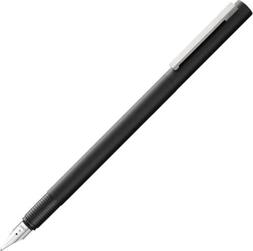 Lamy Pluma estilográfica negra cp1 - pluma estilográfica minimalista en elegante cuerpo de metal - con clip acolchado de acero inoxidable y punta de