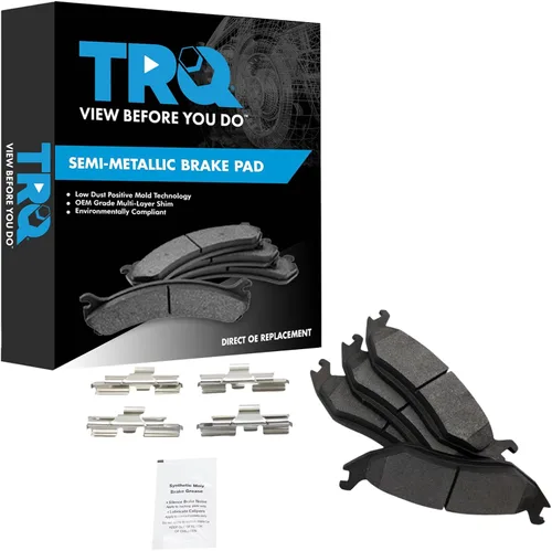 Miniatura 86 de TRQ Pastillas de freno delanteras semi metálicas compatibles con Ford Expedition 2018-2021 F-150 2018-2020 Lincoln Navigator 2018-2022