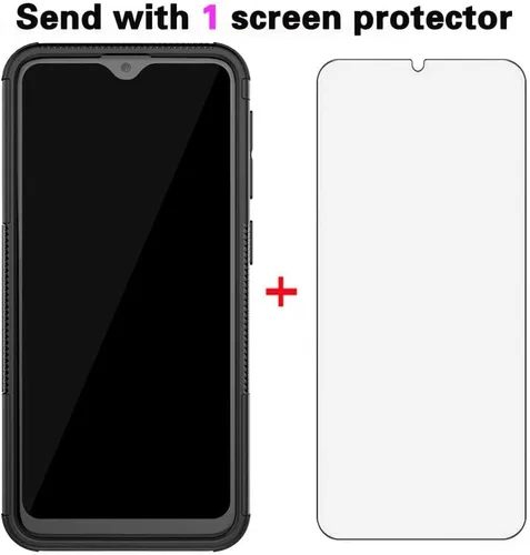 Miniatura 3 de Asuwish Funda de teléfono para Samsung Galaxy A10e con protector de pantalla de vidrio templado y soporte delgado, híbrida, resistente, funda