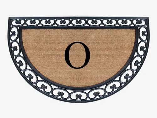 Miniatura 29 de A1 Home Collections Tapete doble con diseño de paisley fabricado en hule y fibra de coco, contiene monograma., E
