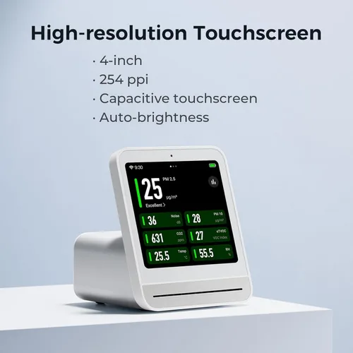 Miniatura 5 de Qingping Monitor de calidad del aire Gen 2, monitor de calidad del aire para interiores detecta PM2.5, CO2, PM10, ruido, temperatura y humedad