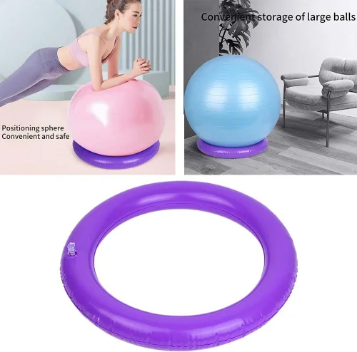 Miniatura 5 de Base de pelota de yoga, anillo fijo redondo de PVC antideslizante estable, pelota de fitness para gimnasio en casa, oficina, mejora el dolor