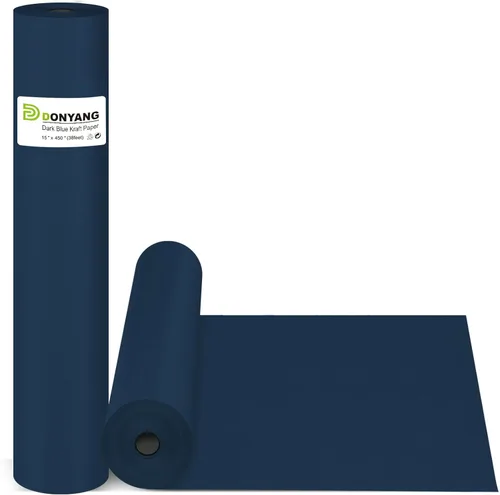 Papel de regalo azul marino, 15 x 450 pulgadas, tablero de anuncios de construcción, papel decorativo para manualidades, papel decorativo para el