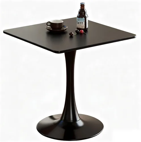 Miniatura 21 de Mesa de Comedor Tulip Redonda para 2, Mesa Moderna de Mediados de Siglo con Pedestal de Metal Resistente para Cocina, Bistró, Café, Ocio