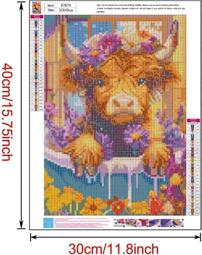 Miniatura 6 de CraftCraze Paquete de 12 Kits de Pintura de Arte de Diamantes de Animales para Adultos - Puntos de Diamante 5D para Adultos Principiantes, Kit