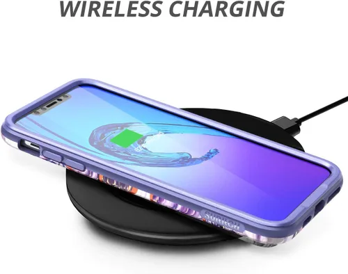 Miniatura 6 de SURITCH Funda para iPhone Xs Max, [protector de pantalla integrado] Protección híbrida de cuerpo completo, doble capa de silicona suave a prueba