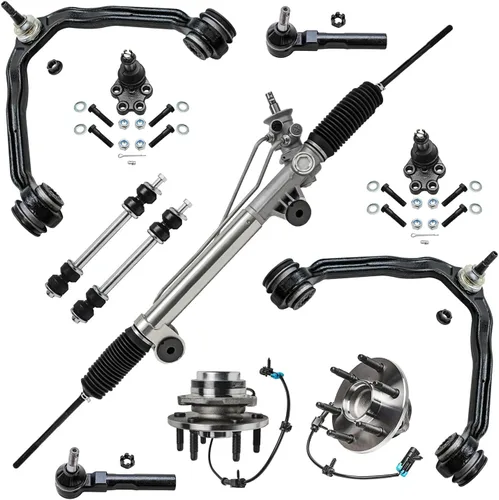 Miniatura 213 de Detroit Axle - Kit de nudillos de dirección delantera izquierda para Ford Edge Lincoln MKX 07-10, cojinete de rueda del lado del conductor, nudillo
