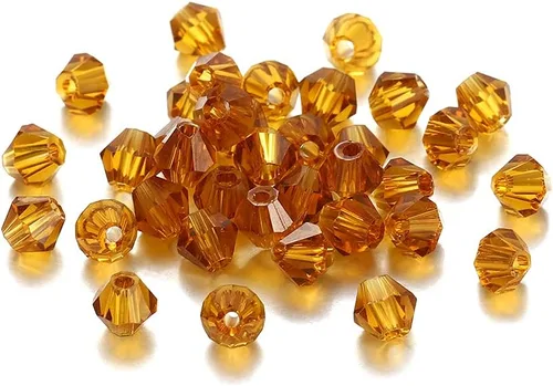 Miniatura 24 de 200 cuentas de cristal de transparencia austriaca, cuentas de vidrio bicona, cuentas espaciadoras sueltas para manualidades, pulseras, aretes