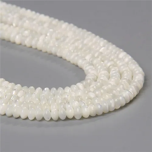 Miniatura 34 de Los granos naturales del espaciador del tubo del grano de Shell de agua dulce teñidos madre de perlas flojas para la fabricación de la joyería, 1