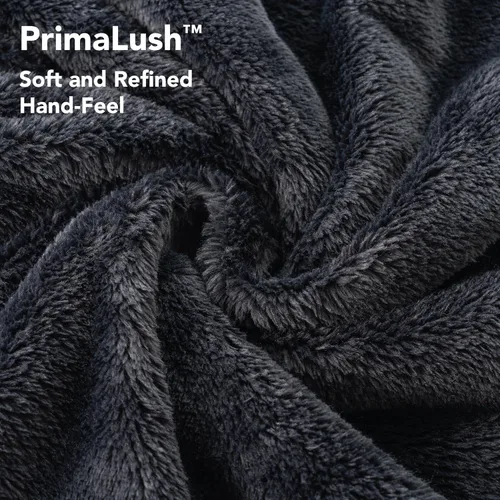 Miniatura 6 de Berkshire Blanket Primalush® Manta portátil, Capa de felpa con bolsillos y acogedora para estar en casa, ideal para adultos y adolescentes, Negro