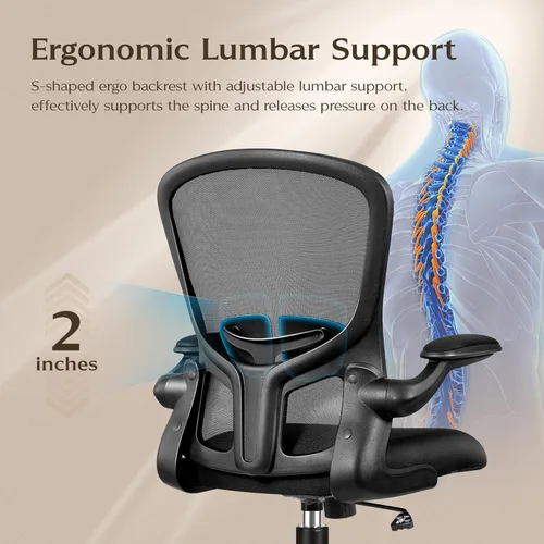 Miniatura 3 de FelixKing Sillas de escritorio de oficina, silla ergonómica de escritorio para PC con ruedas, soporte lumbar ajustable y altura, silla giratoria