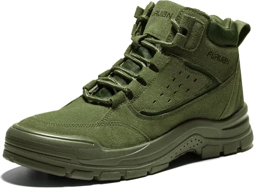 Miniatura 13 de Furuian - Botas de trabajo unisex con punta de acero, cómodas y ligeras para hombres, con resistencia al deslizamiento, puntera de acero, zapatos
