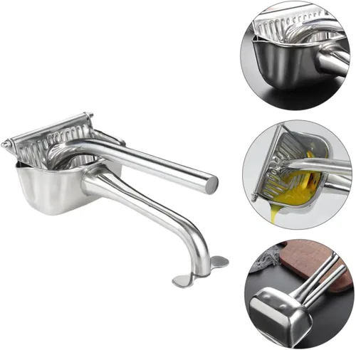 Miniatura 7 de Stainless Steel Manual Fruit Juicer Squeezer for Citrus Lemons Limes and Oranges Ergonomic Handle Labor-saving Citrus Press for Household Use Easy