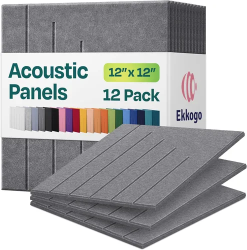 Miniatura 25 de Paneles insonorizantes de alta densidad para pared, forma hexagonal, paquete de 12 unidades de 14" x 12.1" x 0.4", color azul mezclilla Azul denim