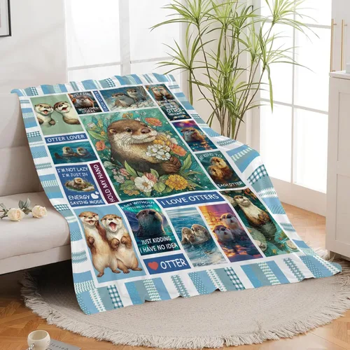 Miniatura 245 de Manta de Foca del Océano, Regalos de Focas para Niños, Niñas, Adultos, Mujeres y Hombres, Suave, Acogedora, Cálida, Felpa Esponjosa, Mullida