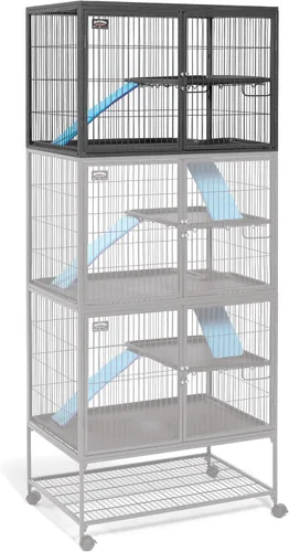 Miniatura 7 de Jaula para hurón MidWest Homes for Pets, modelo Deluxe Ferret Nation, Nación Hurón, Platino/Gris