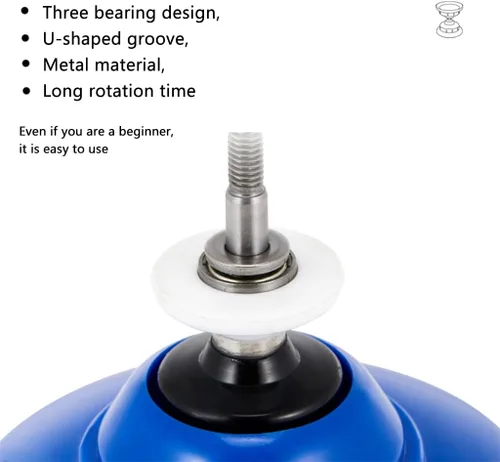 Miniatura 3 de Diábolo de yoyo chino con sonido de silbato, rodamientos triples Diábolo, juguetes de malabarismo de yoyos chinos, diábolo colorido con palos