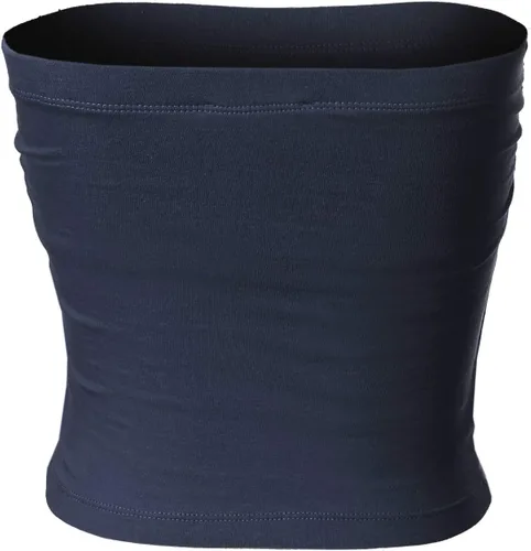 Miniatura 3 de MixMatchy Tops de tubo elásticos laterales fruncidos básicos para mujer