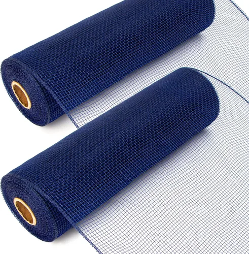 Miniatura 5 de Ribbli 2 rollos de cinta de malla negra, 10 pulgadas x 30 pies (10 yardas) por rollo, cinta de malla para guirnaldas de corona y decoración