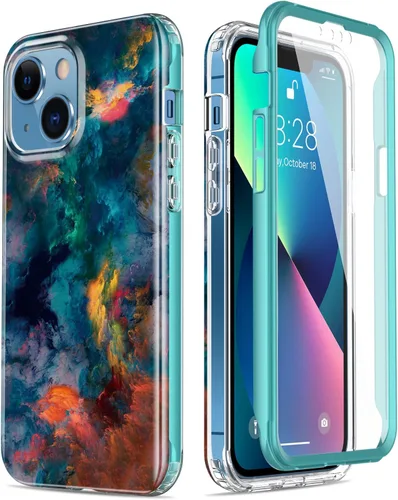 Miniatura 52 de Esdot Funda protectora para iPhone 13 Mini con protector de pantalla integrado, protección de grado militar con diseños de moda para mujeres