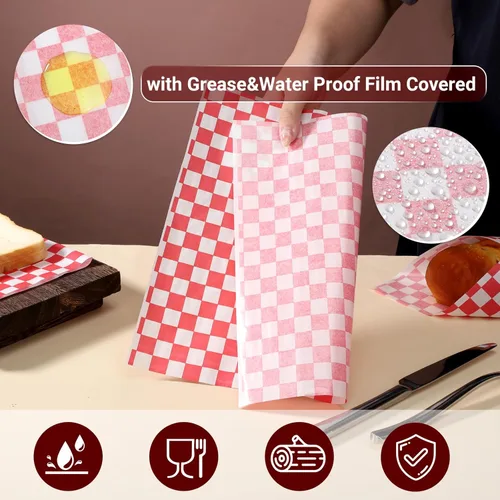 Miniatura 3 de EUSOAR Papel de envoltura para sándwich, 200 hojas de pergamino para hornear, cera seca, papel de delicatessen resistente a la grasa