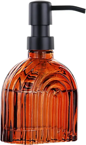 Miniatura 2 de Dispensador de Jabón de Vidrio para Cocina y Baño, 9 Oz, Dispensador de Jabón Líquido Moderno Recargable para Jabón de Manos, Botella Dispensadora