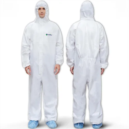 Medtecs Trajes de materiales peligrosos - 6 opciones de tamaños - Traje de overol desechable, overol de protección médica Trajes de materiales Sin