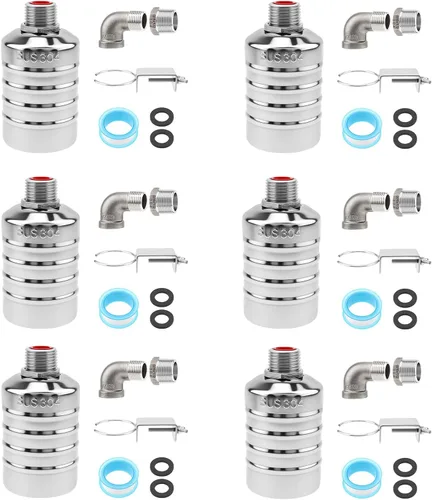 Miniatura 12 de Paquete de 2 válvulas de flotador, válvula automática de control de nivel de agua con adaptador de 1/2 pulgada a 3/4 pulgadas 1 pulgada para tanque