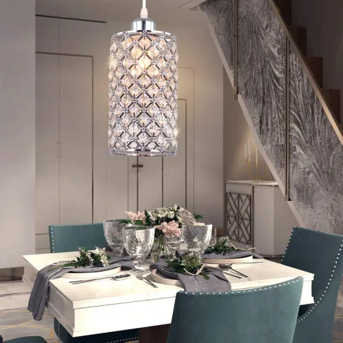 Miniatura 4 de Iluminación Moderna de Colgante de Cristal, Accesorio de Iluminación Colgante Ajustable de Techo para Cocina, Comedor, Dormitorio, Isla de Cocina