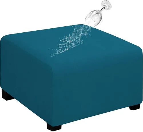 Miniatura 49 de Easy-Going Funda para Otomán Elástica 100% Doble Impermeable Rectangular Plegable Taburete de Almacenamiento Protector de Muebles Funda Suave
