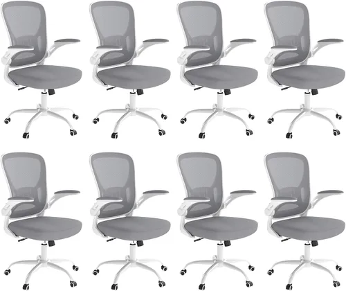 Miniatura 10 de Youhauchair Silla de oficina, sillas ergonómicas de escritorio de oficina en casa con brazos abatibles y soporte lumbar, altura ajustable