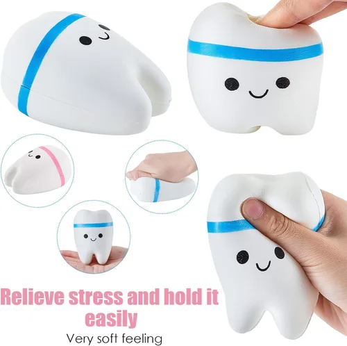 Miniatura 2 de Hungdao 2 piezas de dientes gigantes de elevación lenta de dientes falsos para aliviar la ansiedad, juguetes dentales, asistente dental, regalos