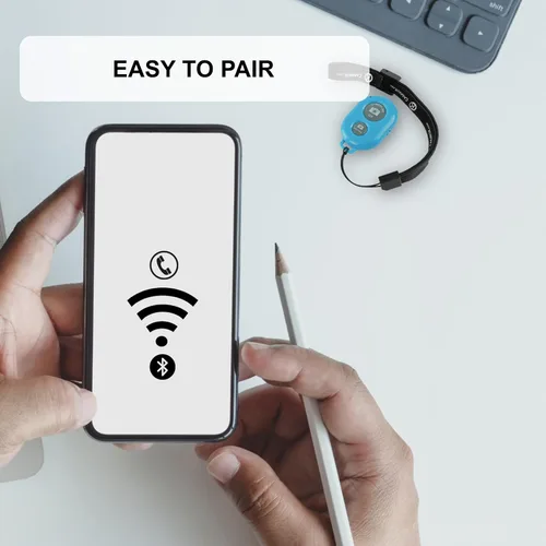 Miniatura 7 de CamKix control remoto inalámbrico para cámara con obturación y Bluetooth para teléfonos inteligentes – crea increíbles fotos y autofotos., Azul