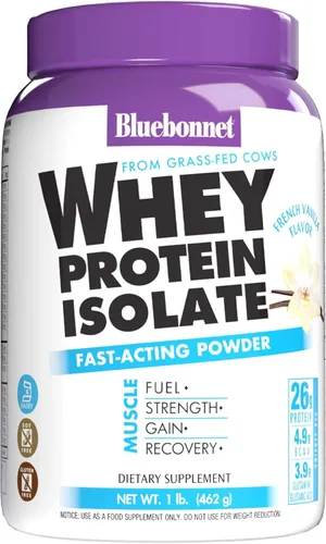 Miniatura 15 de Bluebonnet Nutrition Whey Protein - Polvo aislado de proteína de vacas alimentadas con pasto, sin azúcar añadido, sin gluten ni soja, lácteos