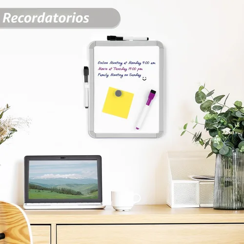 Miniatura 3 de VUSIGN Pizarra blanca pequeña de borrado en seco, pizarra blanca de 8.5 x 11 pulgadas para niños, estudiantes, nevera, taquilla, mini pizarra