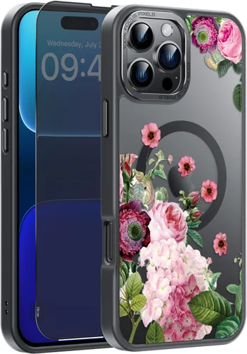 Miniatura 67 de Goodon Funda para iPhone 17 Pro con protector de pantalla de privacidad, compatible con Magsafe, a prueba de golpes, translúcida mate, bonita funda