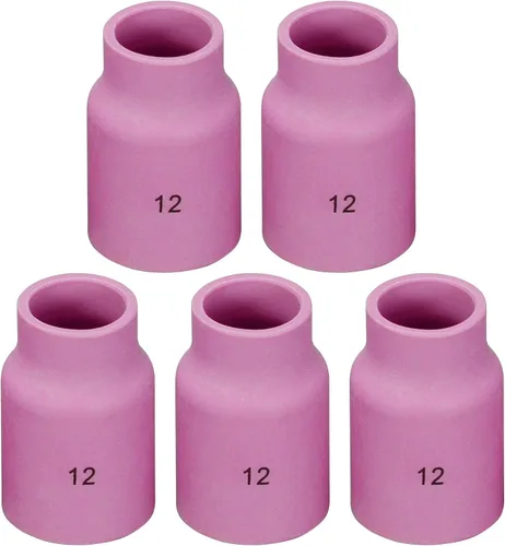 Miniatura 10 de RIVERWELD TIG - Boquilla de alúmina con lente de gas, vasos de cerámica Jumbo de gran diámetro 53N87 12# 3/4 pulgadas 53N88 5/8 pulgadas #10 53N89