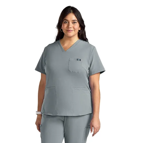 Miniatura 25 de ave. Lex - Blusa médica para mujer, estilo túnica, tela elástica en 4 direcciones, cómoda, de fácil cuidado, uniformes médicos para mujer