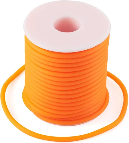 Miniatura 53 de FASHEWELRY 3 rollos de cables de goma huecos para tejer, cable de peluquero de 0.079 pulgadas (0.079 in), cables de silicona para tejer puntada