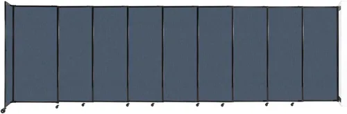 Miniatura 67 de Divisor de habitación de pared recta deslizante montado en la pared Anchos ajustables Ruedas de bloqueo Separador de habitación Paneles