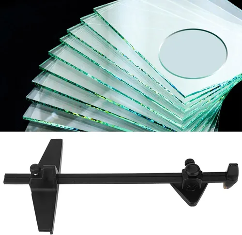 Miniatura 5 de Cortador de vidrio, herramienta de corte de vidrio circular, tiras redondas, cortador de vidrio resistente operado a mano, herramienta de corte