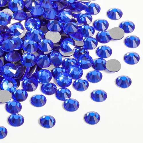 Miniatura 33 de Beadsland 2880 piezas de diamantes de imitación de cristal con reverso plano, gemas redondas para decoración de uñas y manualidades, cristal, SS16