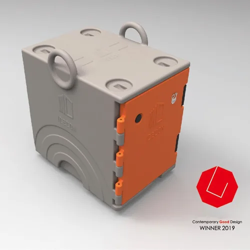 Miniatura 2 de ICECON Contenedor aislado de carga frontal, caja caliente de 95 cuartos de galón para catering, calentador de alimentos para 6 bandejas