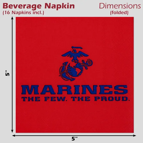 Miniatura 4 de ¡Fiesta de los Marines de los Estados Unidos para 16 invitados! Incluye 16 platos de 7 pulgadas y servilletas de almuerzo con el camuflaje, logotipo