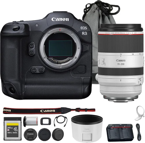 Miniatura 9 de Canon Cámara sin espejo EOS R3 Sensor de fotograma completo de 24 MP Grabación RAW 6K Enfoque automático de alta velocidad Cámara profesional
