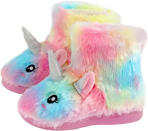 Miniatura 3 de Pantuflas antideslizantes para casa, para interiores y exteriores, para invierno, acogedoras, cálidas, para niños y niñas